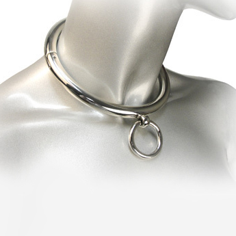 METAL HARD - BDSM NECKLACE WITH RING 18CM - NOCTURNA DESIRES