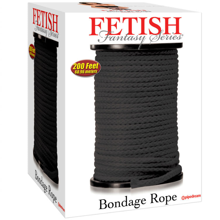 FETISH FANTASY SERIES - SERIES BONDAGE ROPE BLACK 60.96 METERS FETISH FANTASY SERIES NOCTURNA DESIRES