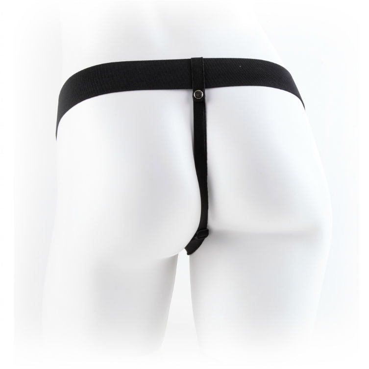 FETISH FANTASY SERIES - SERIES 9 HOLLOW STRAP-ON WITH BALLS 22.9CM BROWN FETISH FANTASY SERIES NOCTURNA DESIRES