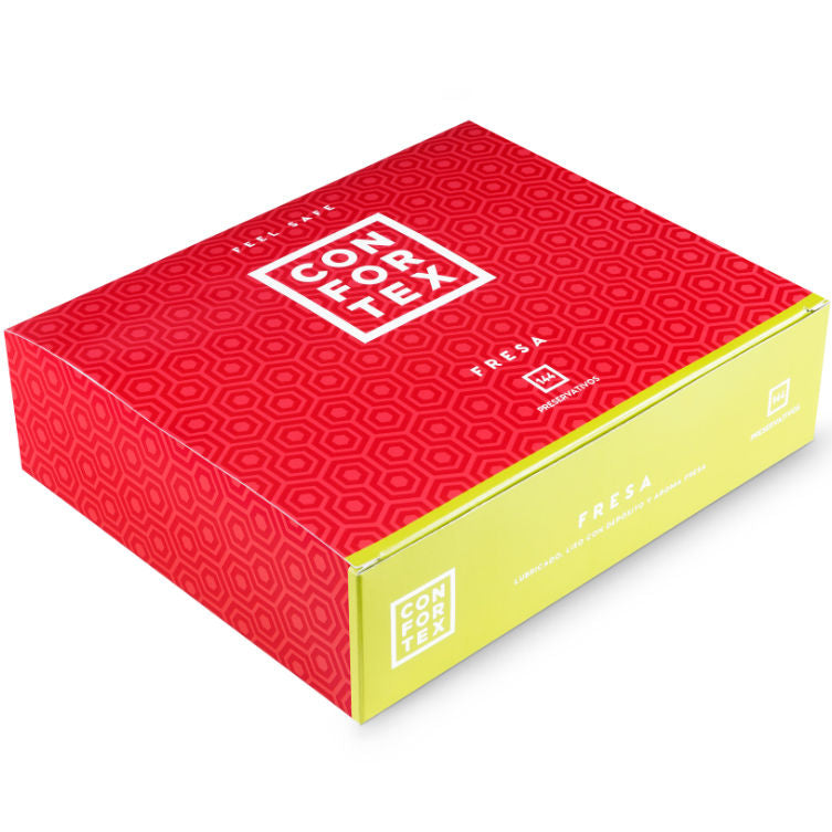CONFORTEX - STRAWBERRY CONDOM 144 UNITS CONFORTEX NOCTURNA DESIRES
