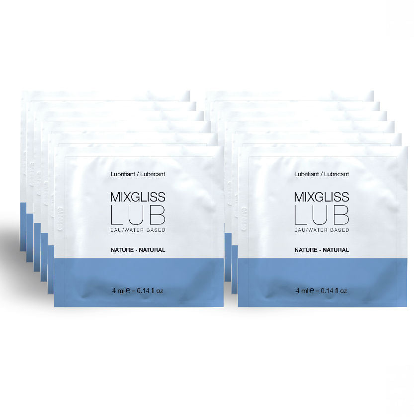 MIXGLISS - NATURAL WATER-BASED LUBRICANT 12 SINGLE DOSE 4 ML MIXGLISS NOCTURNA DESIRES
