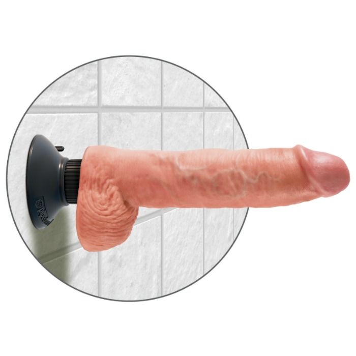 KING COCK - 25.5 CM VIBRATING COCK WITH BALLS FLESH KING COCK NOCTURNA DESIRES