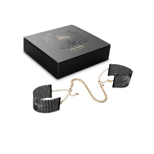 BIJOUX - DÉSIR MÉTALLIQUE BLACK METAL MESH HANDCUFFS BIJOUX DESIRE METALLIQUE NOCTURNA DESIRES