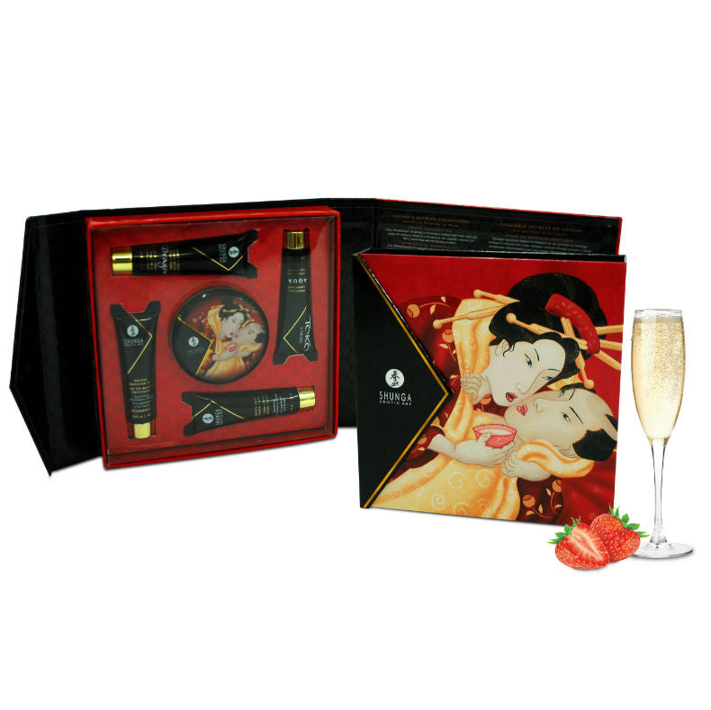 SHUNGA - SECRET GEISHA STRAWBERRIES AND CAVA KIT SHUNGA KITS NOCTURNA DESIRES
