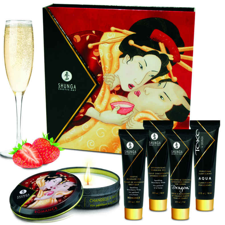 SHUNGA - SECRET GEISHA STRAWBERRIES AND CAVA KIT SHUNGA KITS NOCTURNA DESIRES