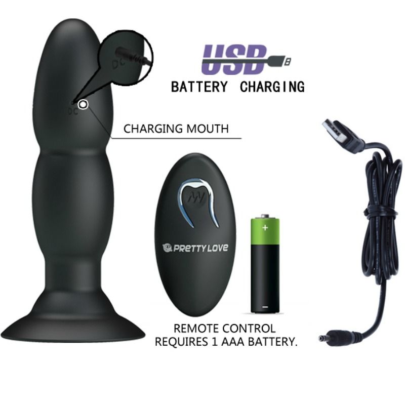 PRETTY LOVE - PLUG VIBRATOR AND ROTATION BY REMOTE CONTROL PRETTY LOVE BOTTOM NOCTURNA DESIRES