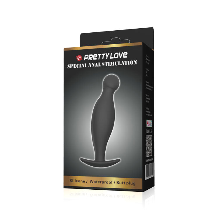 PRETTY LOVE - SILICONE ANAL PLUG 11.7 CM BLACK PRETTY LOVE BOTTOM NOCTURNA DESIRES