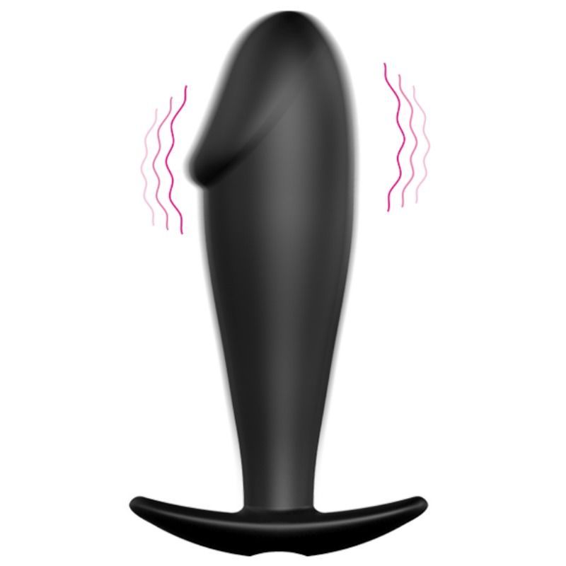 PRETTY LOVE - SILICONE ANAL PLUG PENIS FORM AND 12 VIBRATION MODES BLACK PRETTY LOVE BOTTOM NOCTURNA DESIRES
