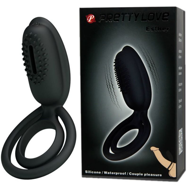 PRETTY LOVE - ESTHER VIBRATING RING WITH STIMULATOR PRETTY LOVE MALE NOCTURNA DESIRES