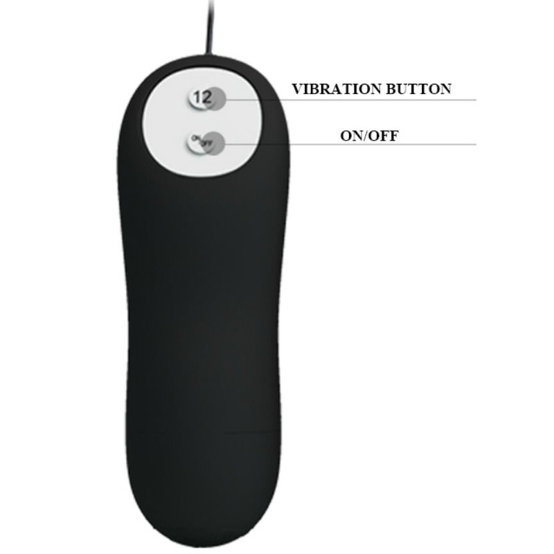 PRETTY LOVE - ANAL PLUG ANCHOR FORM SILICONE 12 VIBRATION MODES BLACK PRETTY LOVE PARTY UP NOCTURNA DESIRES
