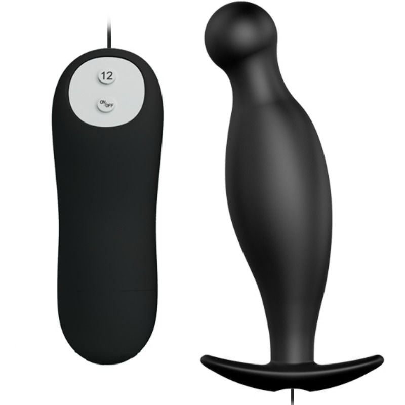 PRETTY LOVE - SILICONE ANAL PLUG 12 VIBRATION MODES BLACK PRETTY LOVE NOCTURNA DESIRES