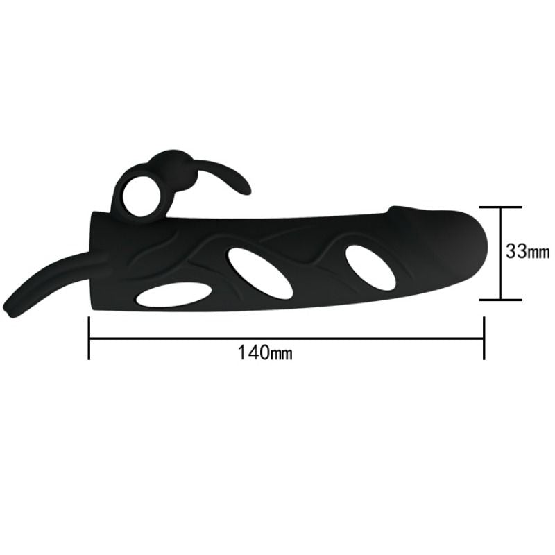 PRETTY LOVE - SILICONE COVER WITH VIBRATION 14 CM 1.0 PRETTY LOVE MALE NOCTURNA DESIRES