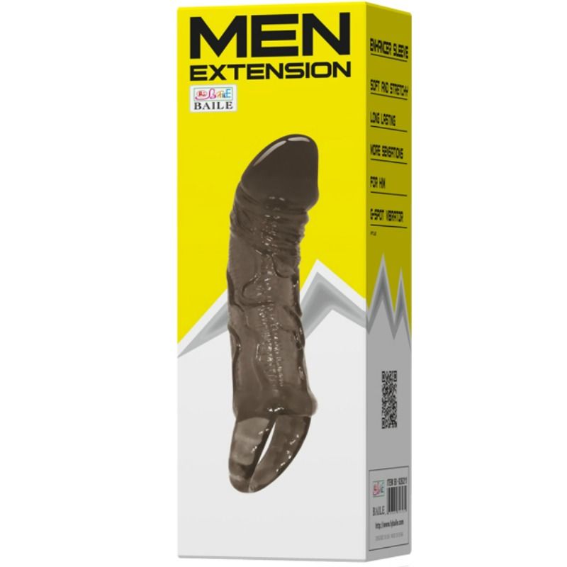 BAILE - PENIS EXTENSION SHEATH WITH STRAP FOR TESTICLES 11.5 CM BAILE FOR HIM NOCTURNA DESIRES