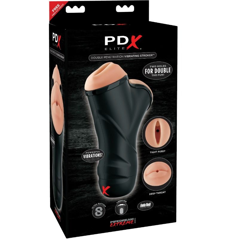 PDX ELITE - DOUBLE PENETRATION VIBRATING STROKER PDX ELITE NOCTURNA DESIRES