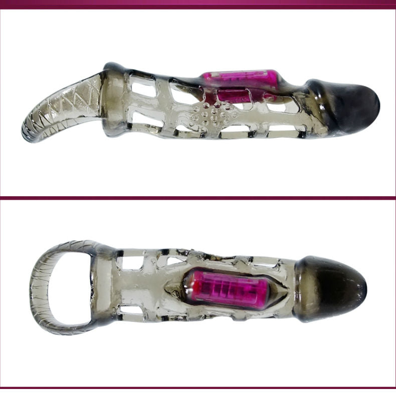 BAILE - PENIS EXTENSION SLEEVE WITH VIBRATION AND STRAP 13.5 CM BAILE FOR HIM NOCTURNA DESIRES