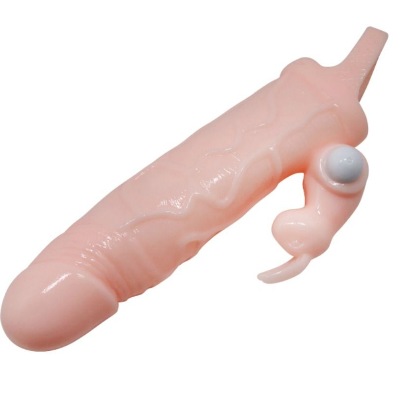 BAILE - BRAVE MAN PENIS COVER WITH RABBIT AND DOUBLE ENGINE FLESH 16.5 CM BAILE FOR HIM NOCTURNA DESIRES