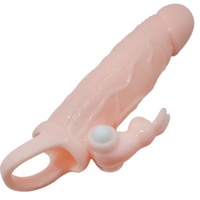 BAILE - BRAVE MAN PENIS COVER WITH RABBIT AND DOUBLE ENGINE FLESH 16.5 CM BAILE FOR HIM NOCTURNA DESIRES