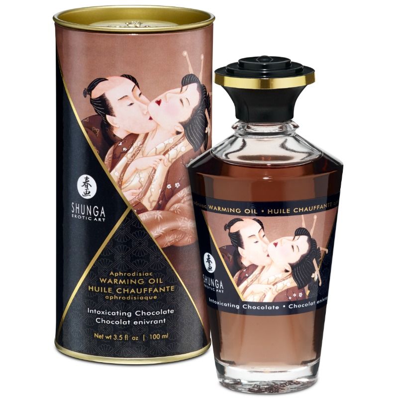 SHUNGA - MASSAGE OIL WITH HEAT EFFECT INTENSE CHOCOLATE FLAVOR 100 ML SHUNGA OILS NOCTURNA DESIRES