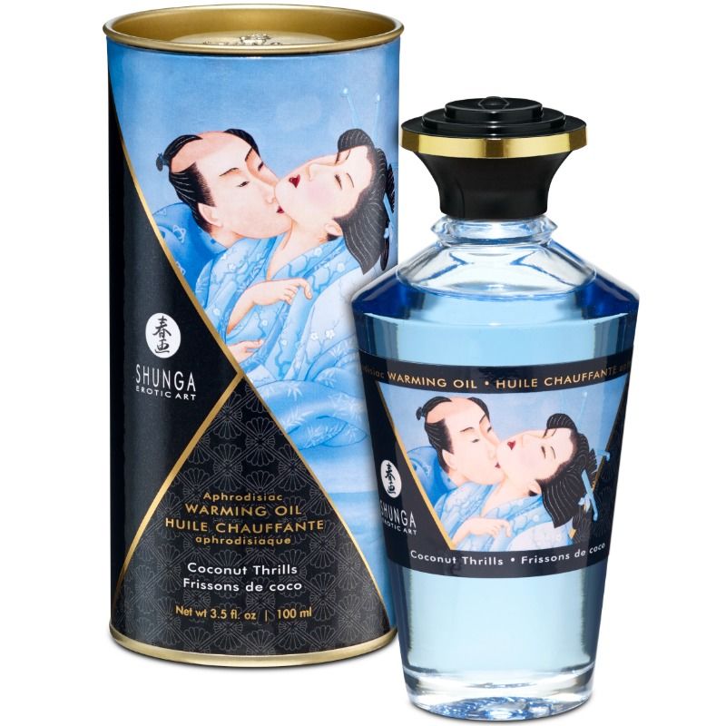 SHUNGA - COCONUT FLAVOR HEAT EFFECT MASSAGE OIL 100 ML SHUNGA OILS NOCTURNA DESIRES