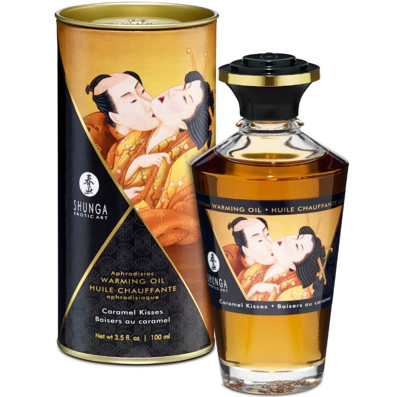 SHUNGA - MASSAGE OIL WITH HEAT EFFECT CARAMEL FLAVOR 100 ML SHUNGA OILS NOCTURNA DESIRES