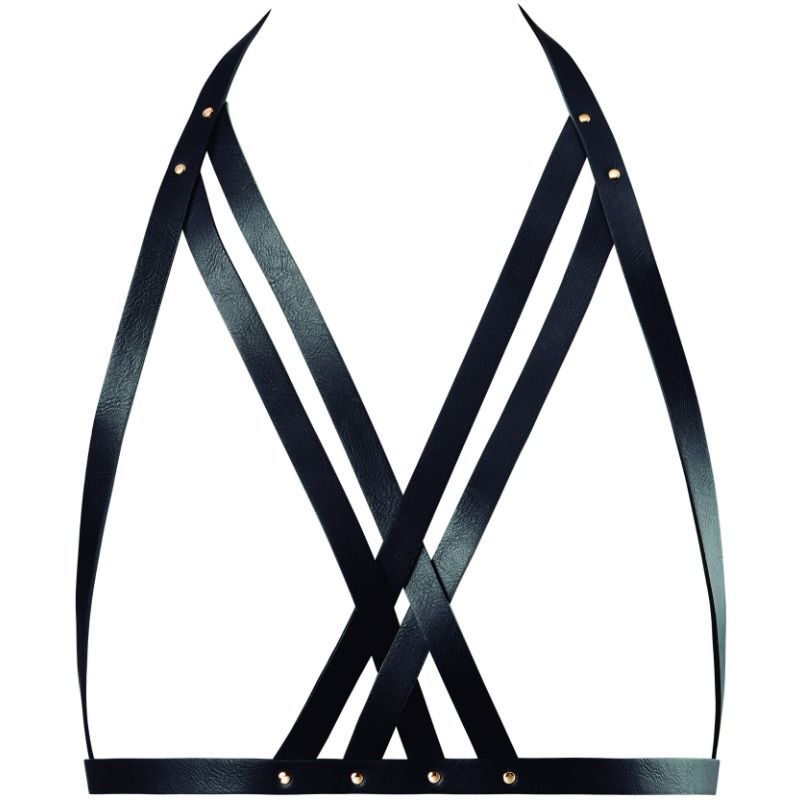 BIJOUX INDISCRETS MAZE - HALTER BRA HARNESS BLACK BIJOUX MAZE NOCTURNA DESIRES