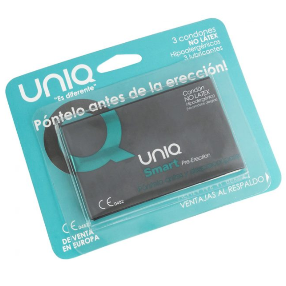 UNIQ - SMART LATEX FREE PRE-ERECTION CONDOMS 3 UNITS UNIQ NOCTURNA DESIRES