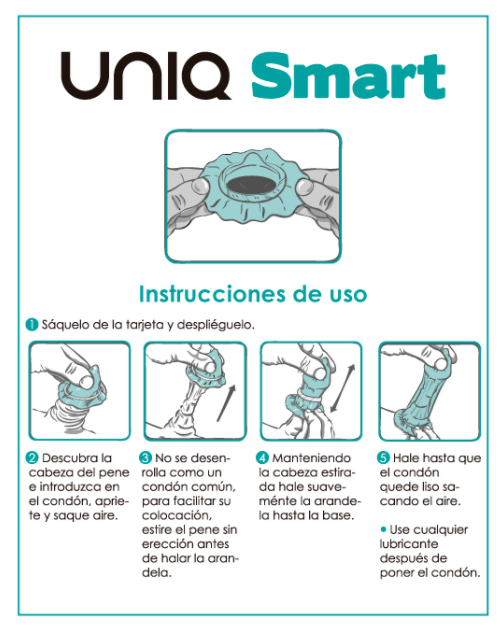 UNIQ - SMART LATEX FREE PRE-ERECTION CONDOMS 3 UNITS UNIQ NOCTURNA DESIRES