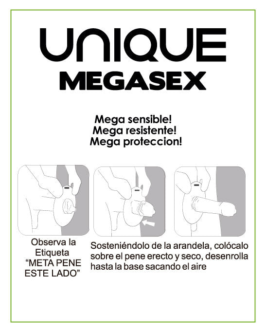UNIQ - MEGASEX LATEX FREE SENSITIVE CONDOMS 3 UNITS UNIQ NOCTURNA DESIRES