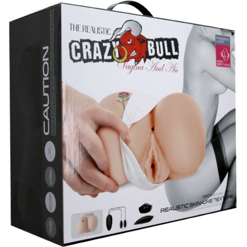CRAZY BULL - VAGINA AND ANUS WITH REALISTIC TATTOO WITH VIBRATION CRAZY BULL NOCTURNA DESIRES