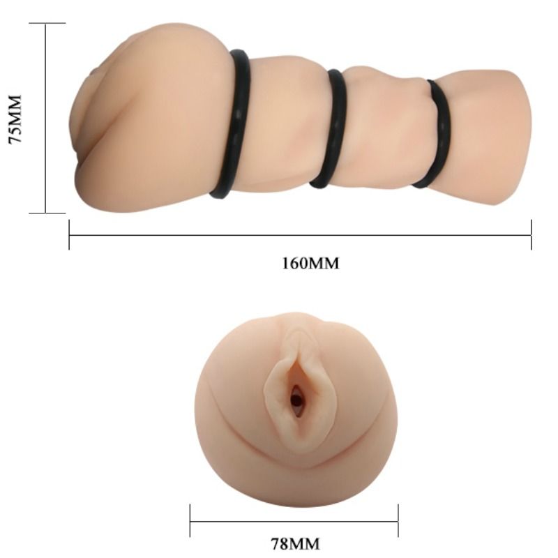 CRAZY BULL - VAGINA MASTURBATOR WITH RINGS CRAZY BULL NOCTURNA DESIRES