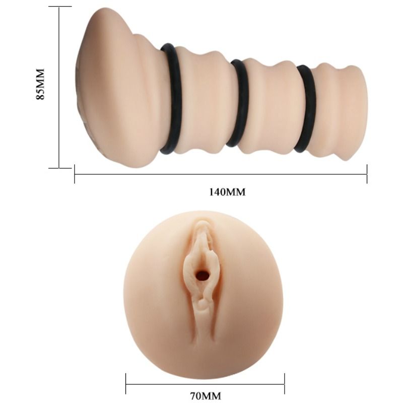 CRAZY BULL - MASTURBADOR WITH RINGS VAGINA MODEL 2 CRAZY BULL NOCTURNA DESIRES