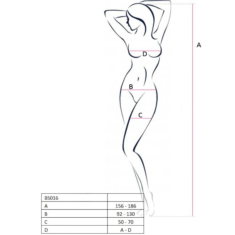 PASSION - WOMAN BS016 BODYSTOCKING BLACK ONE SIZE PASSION WOMAN BODYSTOCKINGS NOCTURNA DESIRES