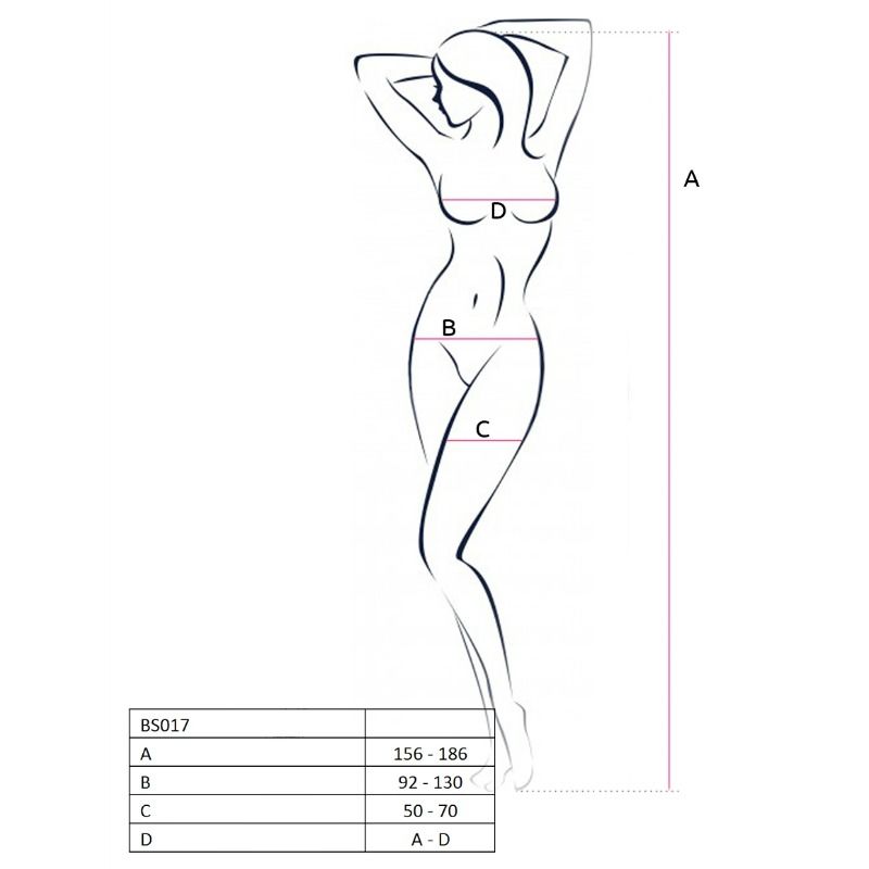 PASSION - WOMAN BS017 BODYSTOCKING BLACK ONE SIZE PASSION WOMAN BODYSTOCKINGS NOCTURNA DESIRES