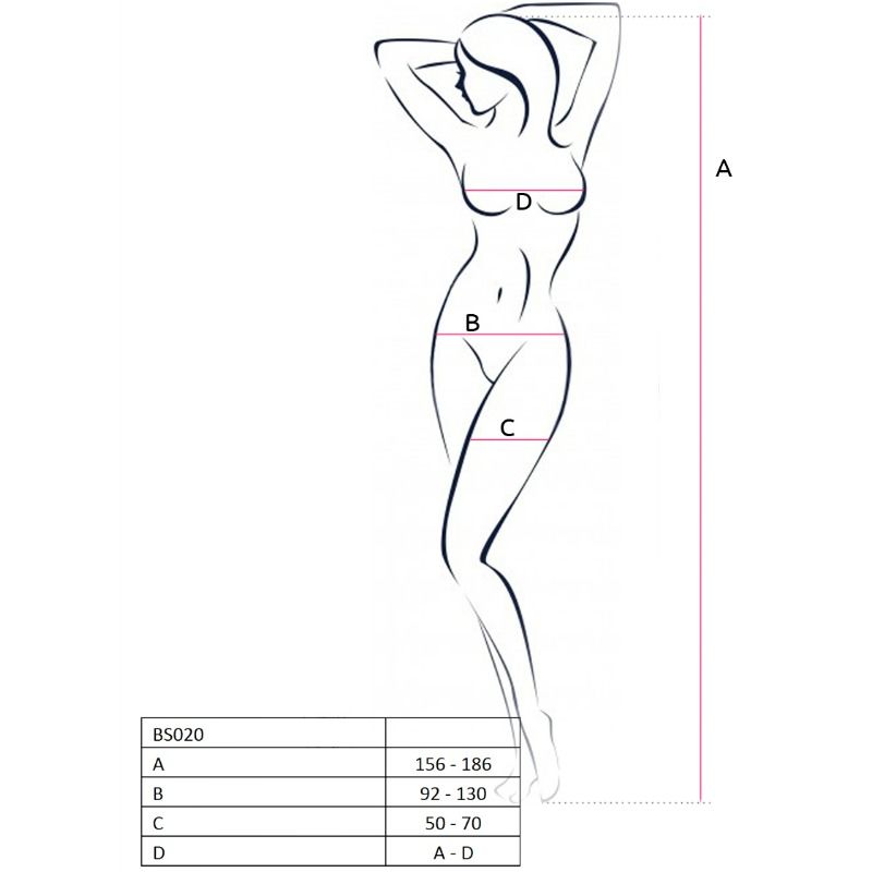 PASSION - WOMAN BS020 WHITE BODYSTOCKING ONE SIZE PASSION WOMAN BODYSTOCKINGS NOCTURNA DESIRES