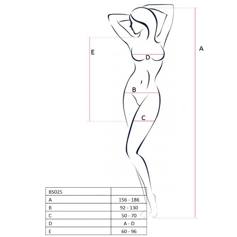 PASSION - WOMAN BS025 BODYSTOCKING WHITE DRESS STYLE ONE SIZE PASSION WOMAN BODYSTOCKINGS NOCTURNA DESIRES