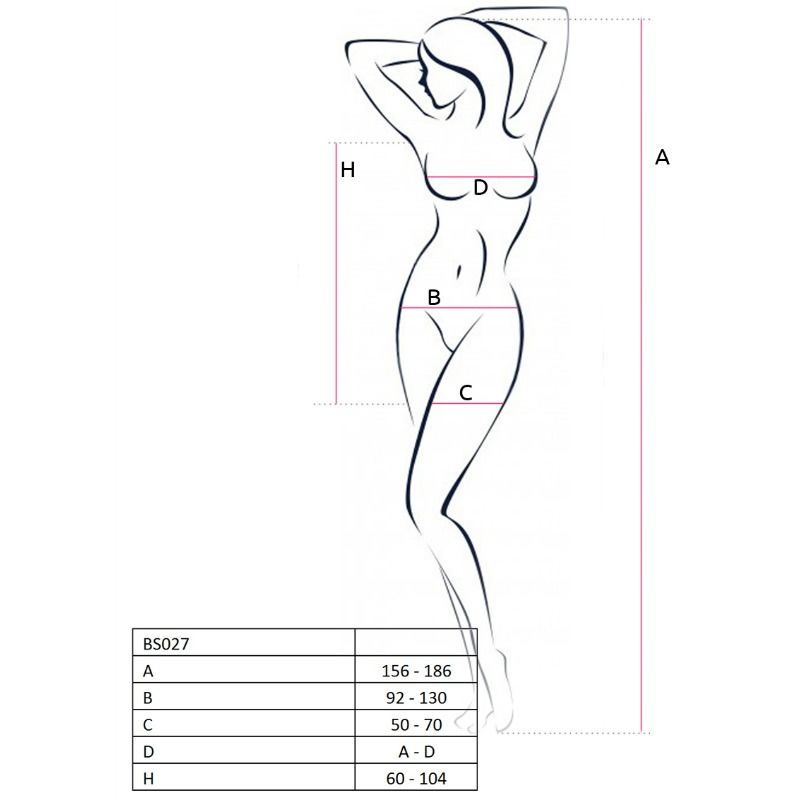 PASSION - WOMAN BS027 BODYSTOCKING RED DRESS STYLE ONE SIZE PASSION WOMAN BODYSTOCKINGS NOCTURNA DESIRES
