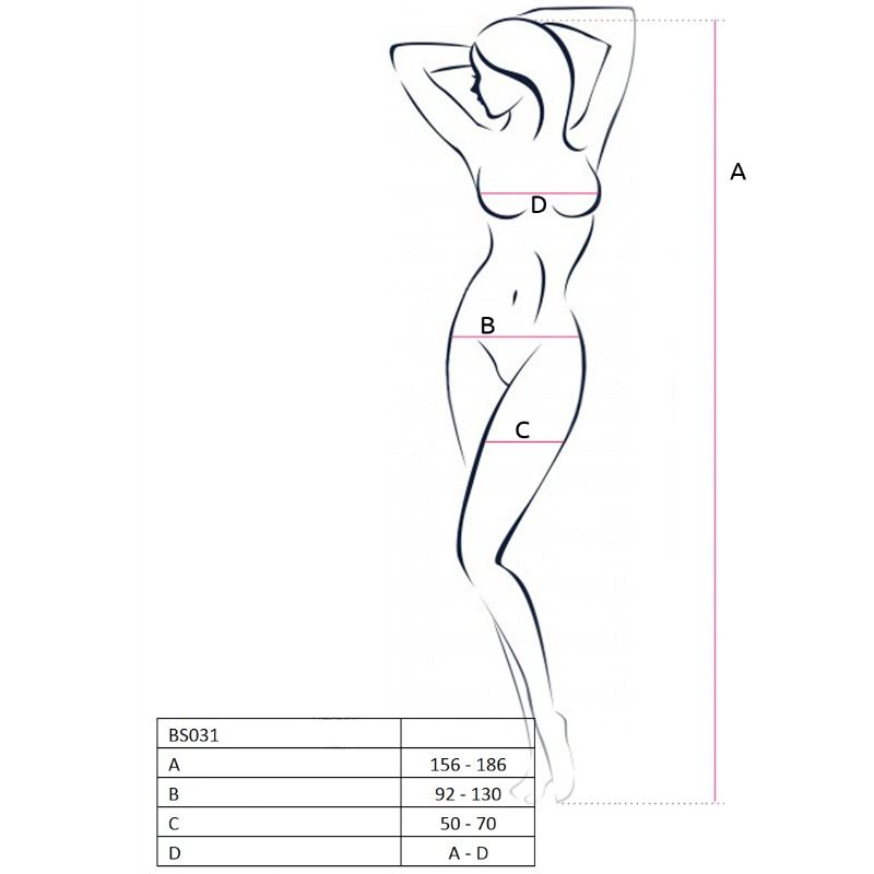 PASSION - WOMAN BS031 RED BODYSTOCKING ONE SIZE PASSION WOMAN BODYSTOCKINGS NOCTURNA DESIRES