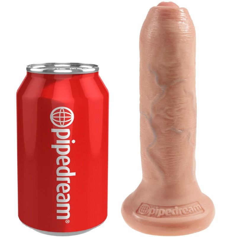 KING COCK - REALISTIC DILDO UNCUT FLESH 15 CM KING COCK NOCTURNA DESIRES