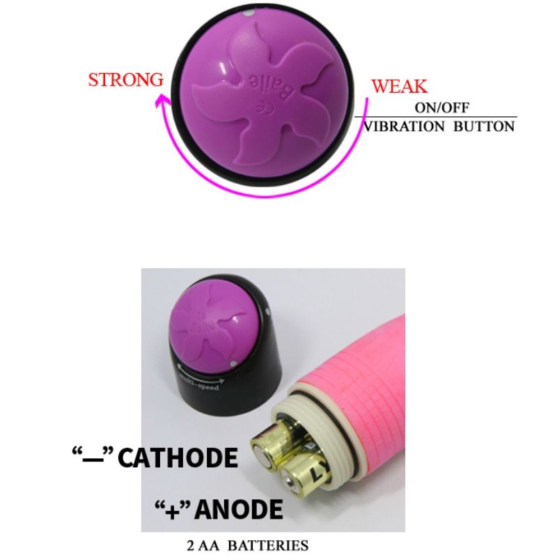 BAILE - COLORFUL SEX REALISTIC VIBRATOR PINK 23 CM BAILE NOCTURNA DESIRES