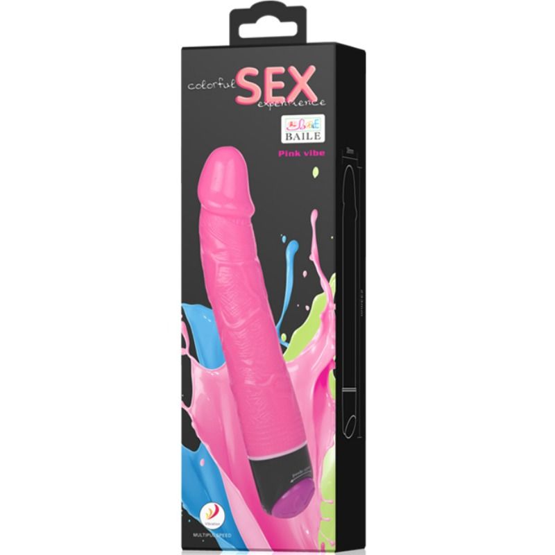 BAILE - COLORFUL SEX REALISTIC VIBRATOR PINK 23 CM BAILE NOCTURNA DESIRES