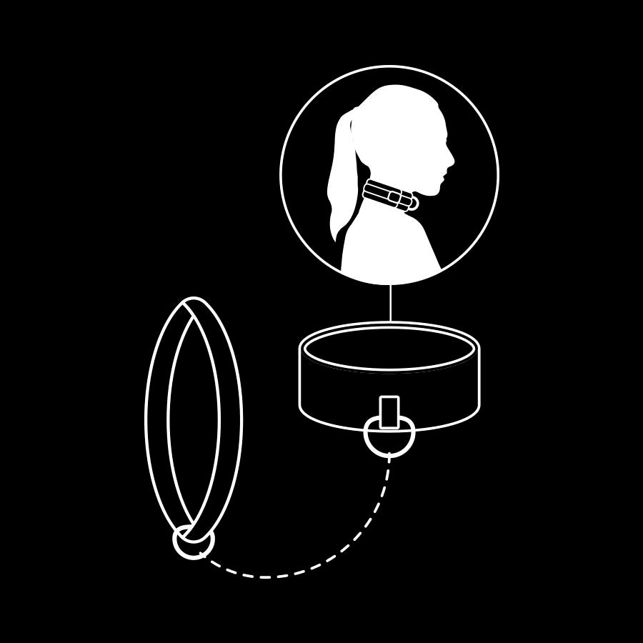 FETISH SUBMISSIVE - NOPRENE LINING CHAIN NECKLACE FETISH SUBMISSIVE BONDAGE NOCTURNA DESIRES