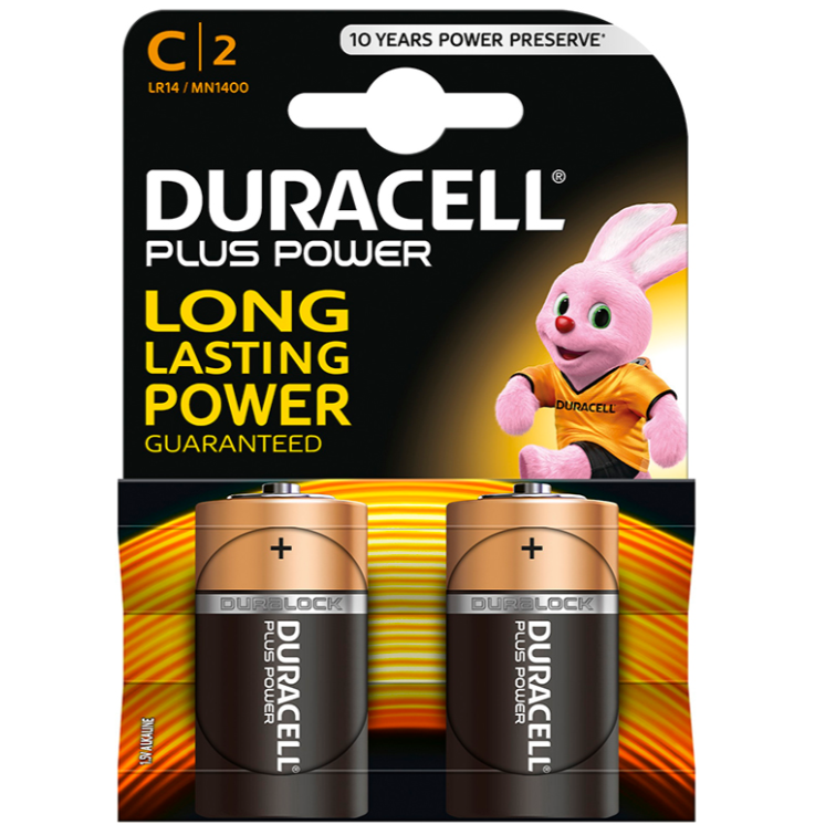 DURACELL - PLUS POWER BATTERY C LR14 2 UNITS - NOCTURNA DESIRES