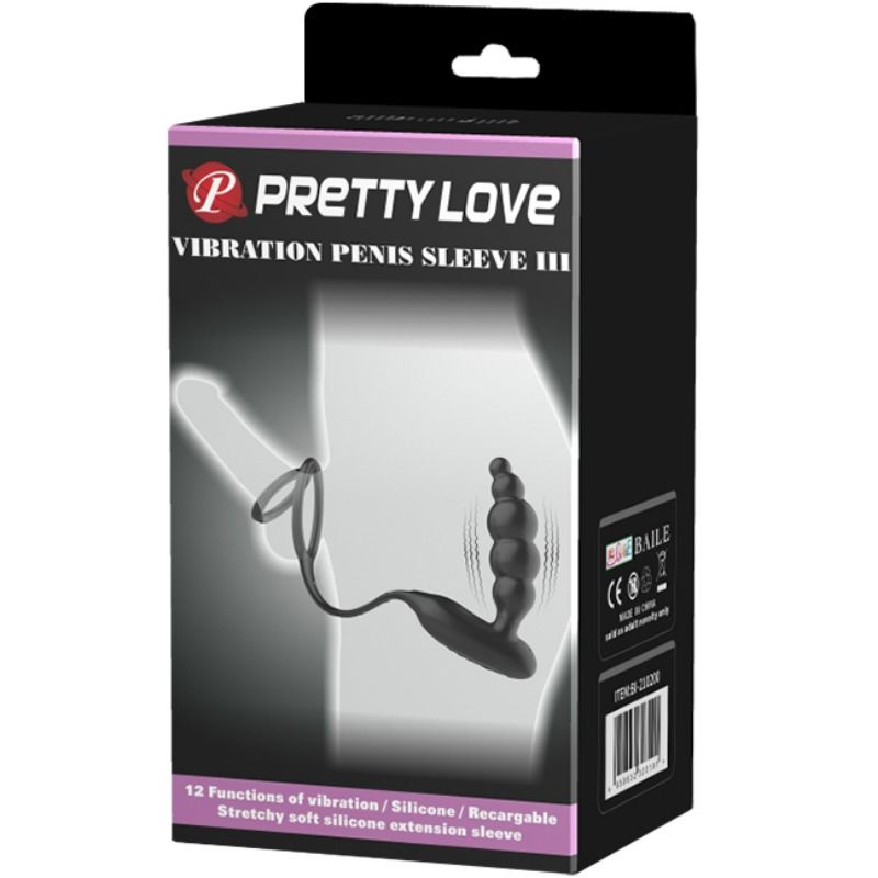 PRETTY LOVE - PENIS RINGS WITH VIBRATOR PLUG PRETTY LOVE NOCTURNA DESIRES