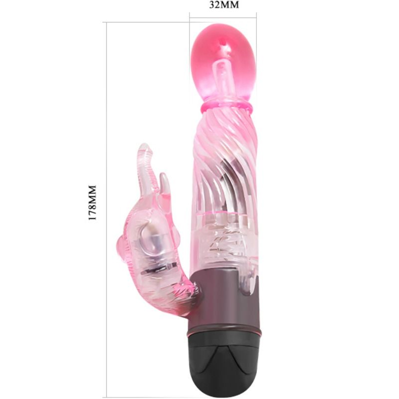 BAILE - GIVE YOU A KIND OF LOVER VIBRATOR WITH PINK RABBIT 10 MODES BAILE VIBRATORS NOCTURNA DESIRES