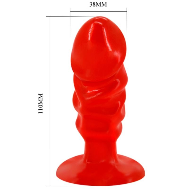 BAILE - UNISEX ANAL PLUG WITH RED SUCTION CUP BAILE ANAL NOCTURNA DESIRES