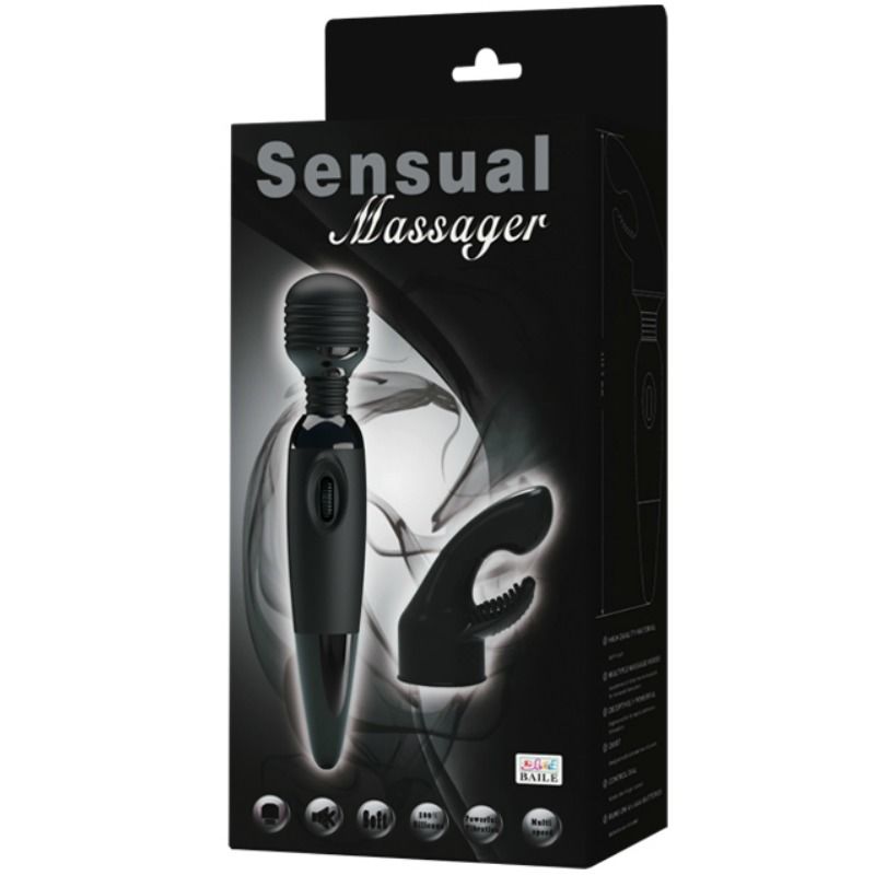 BAILE - SENSUAL MASSAGER WITH INTERCHANGEABLE HEAD BAILE POWER HEAD NOCTURNA DESIRES