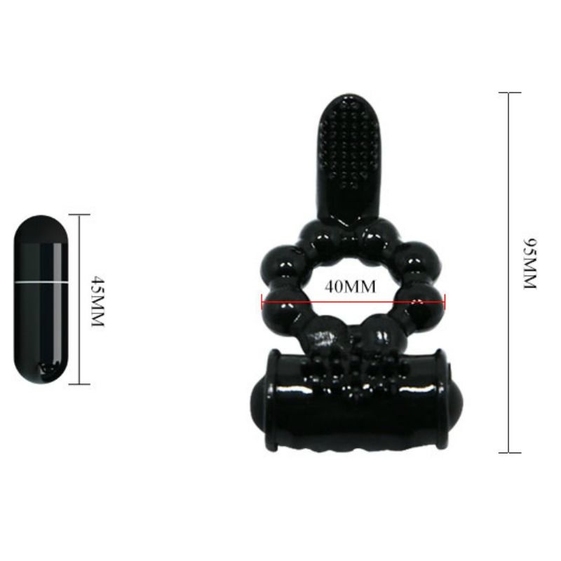 BAILE - SWEET RING RING WITH DOUBLE STIMULATOR BAILE FOR HIM NOCTURNA DESIRES