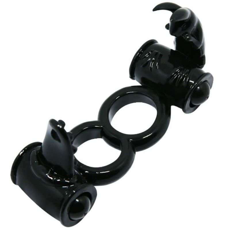 BAILE - SWEET RING DOUBLE RING WITH DOUBLE RABBIT BAILE FOR HIM NOCTURNA DESIRES