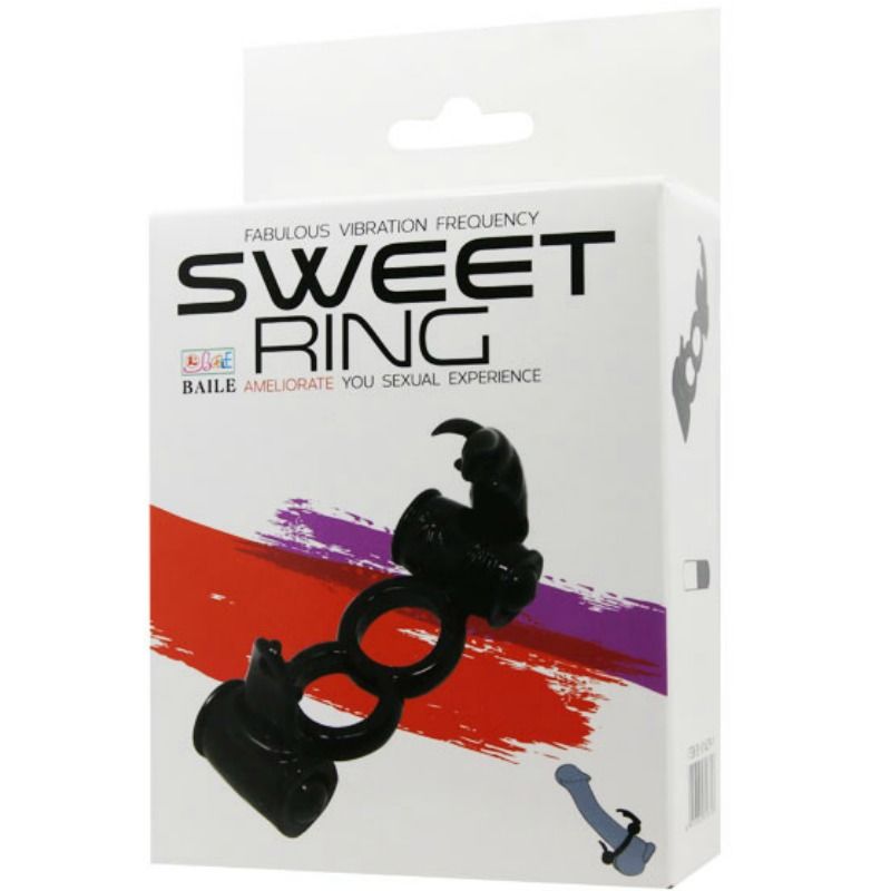 BAILE - SWEET RING DOUBLE RING WITH DOUBLE RABBIT BAILE FOR HIM NOCTURNA DESIRES