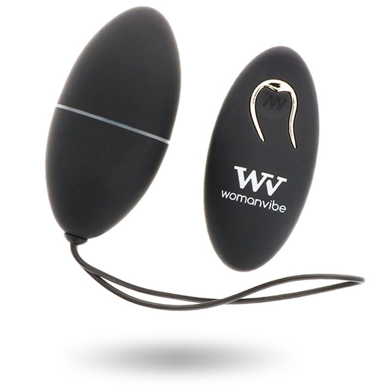 WOMANVIBE - ALSAN EGG REMOTE CONTROL BLACK SILICONE BLACK WOMANVIBE NOCTURNA DESIRES
